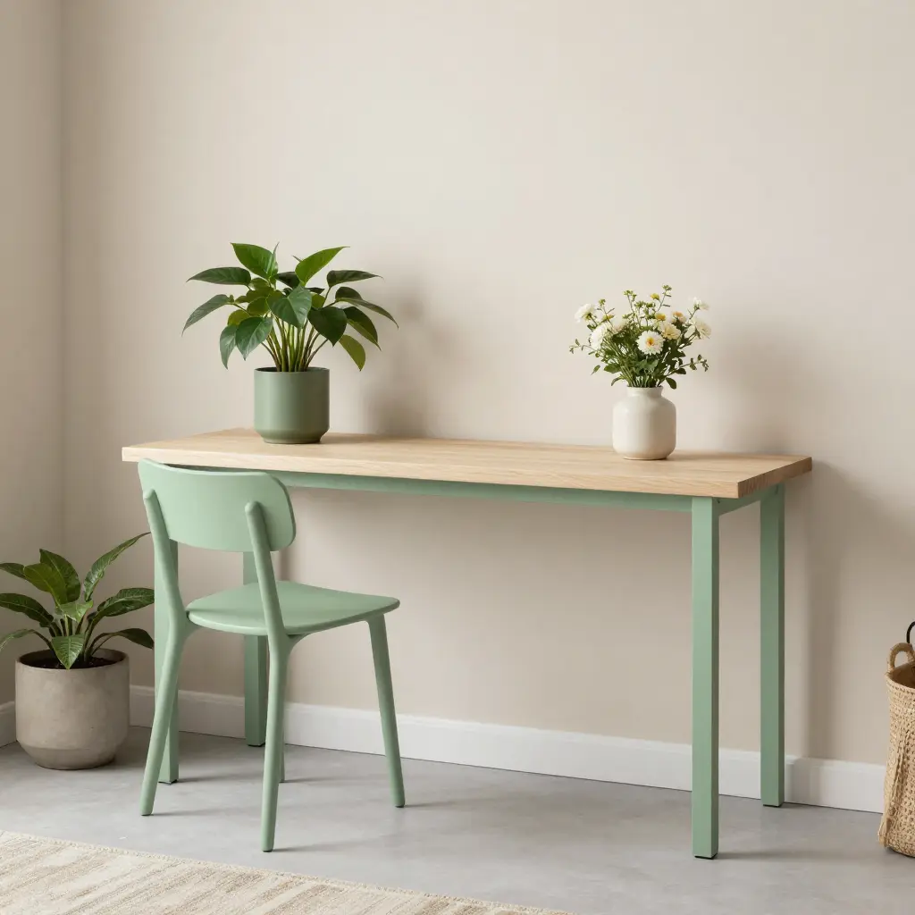 Lyst og moderne verkstedlokale med blomster